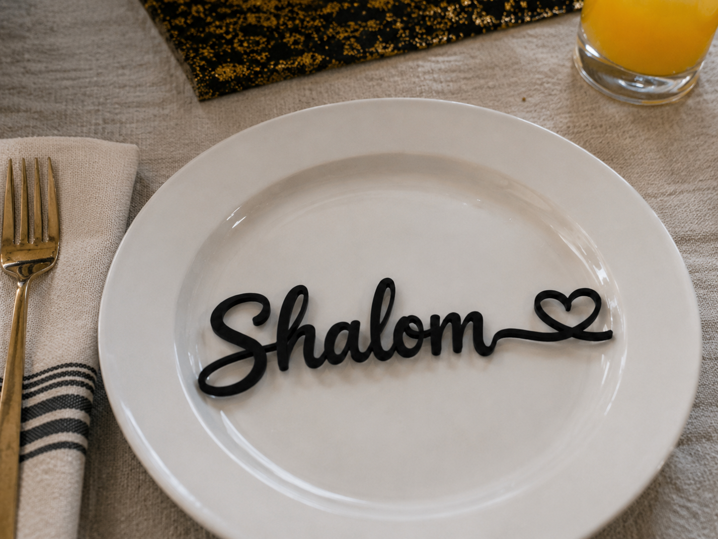 Shabbat Table Decor | Reusable Place Setting - Home Decor