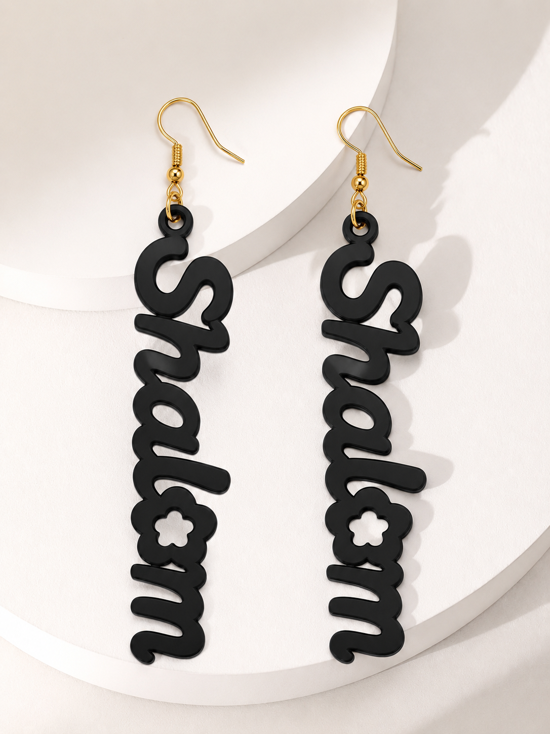 Shalom Earrings - Torah Jewelry