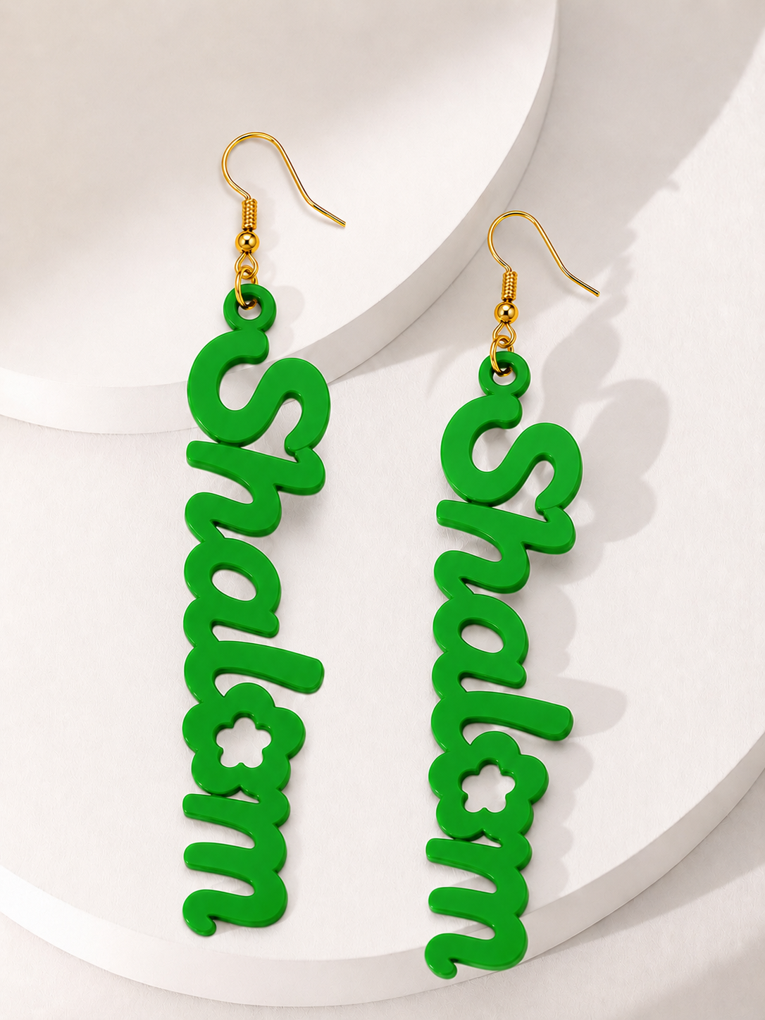 Shalom Earrings - Torah Jewelry