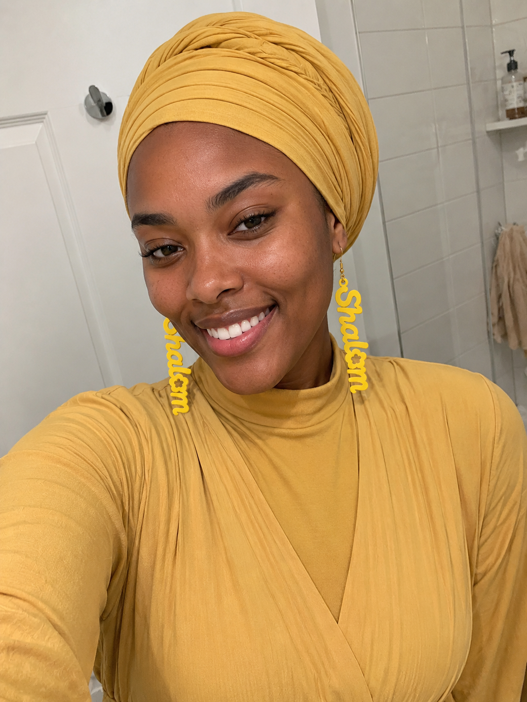 Shalom Earrings - Torah Jewelry