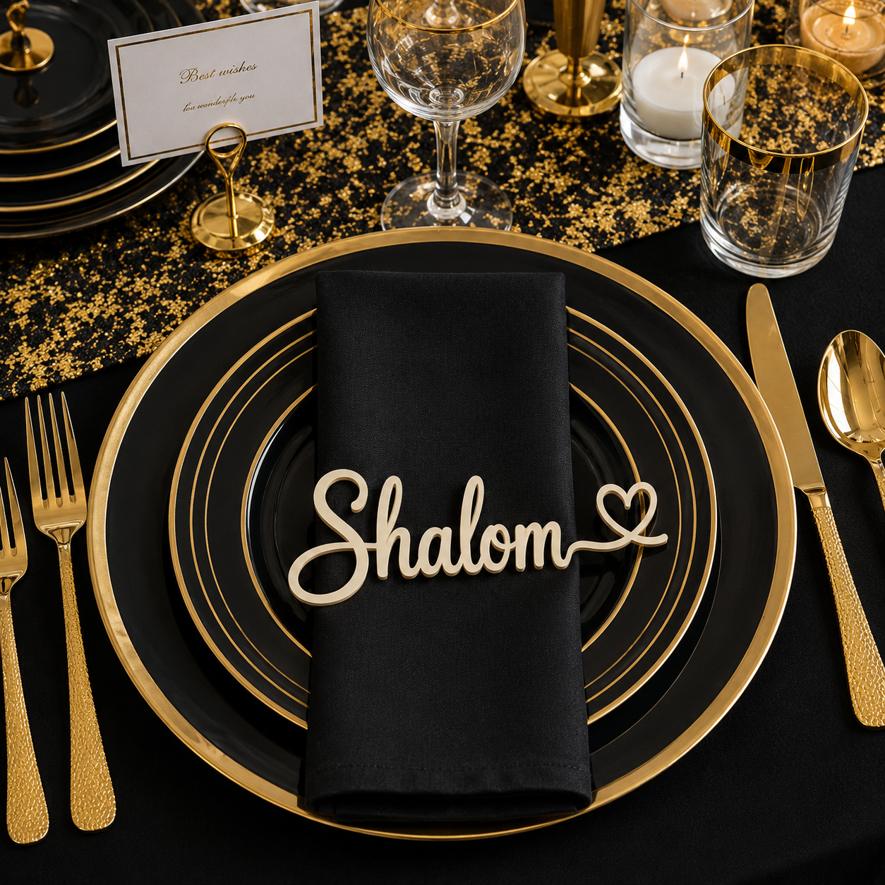 Shabbat Table Decor | Reusable Place Setting - Home Decor