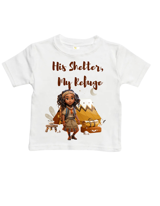 His Shelter My Refuge - 100% Cotton Kids Shirt