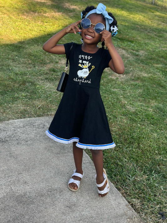YAHUAH Is My Shepherd - 100% Cotton Girls Dress