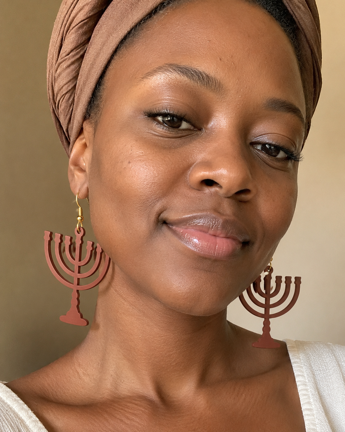 Menorah Earrings - Torah Jewelry | Hooks or Clip Ons